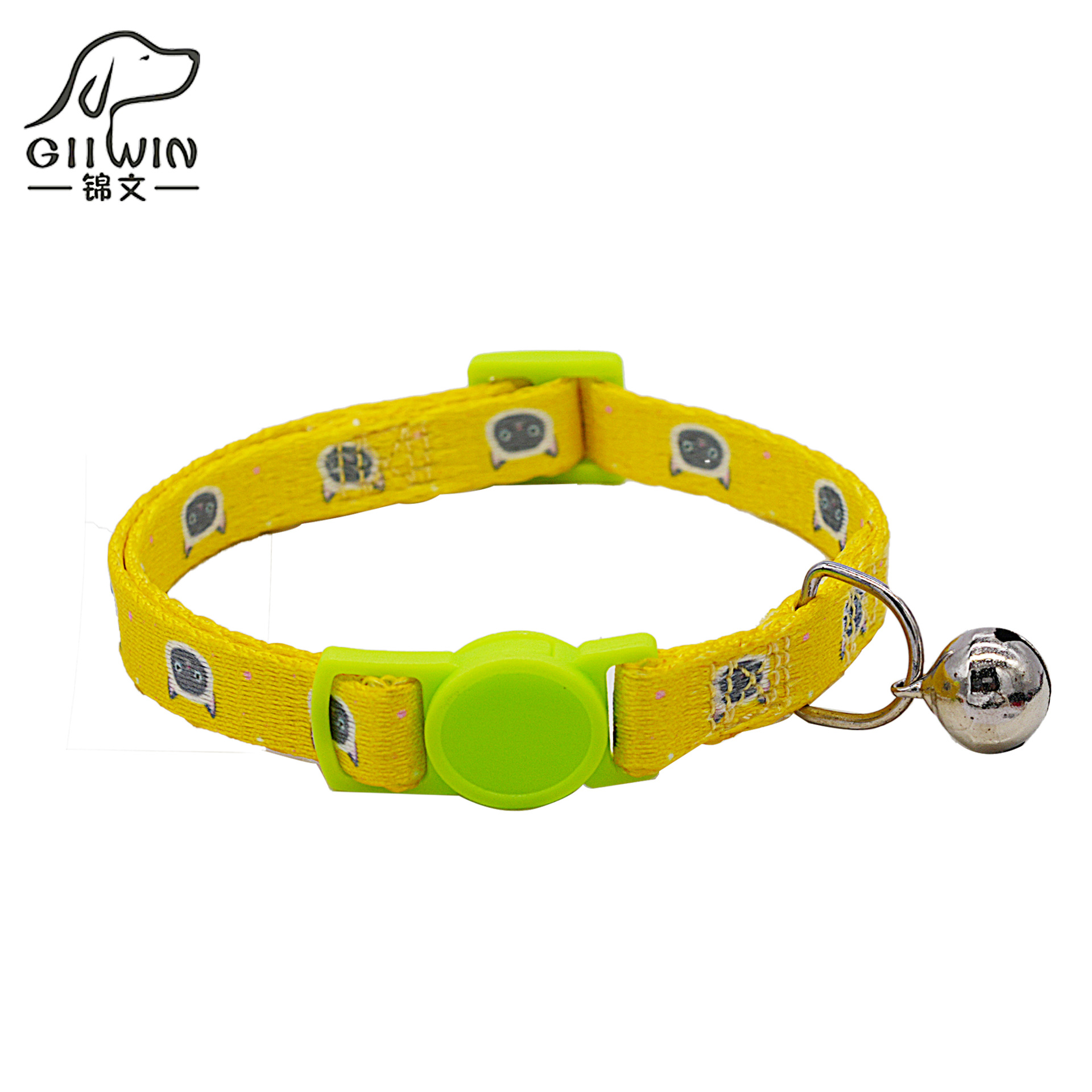 노란 회색 얼굴 고양이