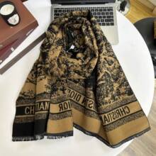 赵丽颖同款山水画仿羊绒围巾秋冬保暖流苏外搭披肩办公室两用盖毯