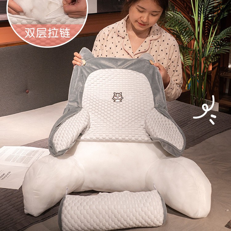 침대 옆 쿠션 부드러운 가방 허리 베개 큰 등받이 베개 독서 베개 소파 베개 임신 한 여자는 바람을 유지