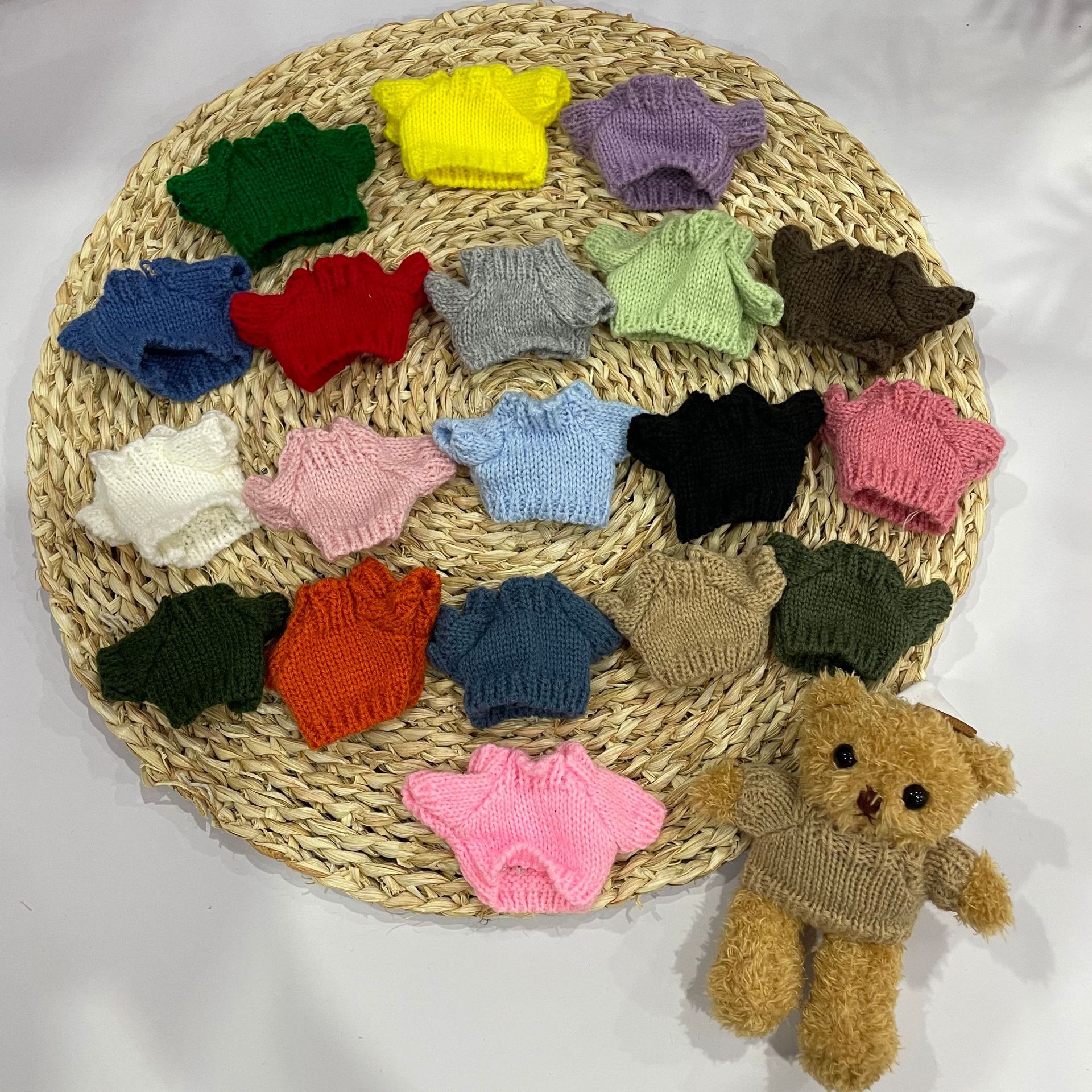 Teddy Bear juguete de peluche colgante llavero se puede imprimir LOGO Teddy Bear muñeca vestir Teddy Bear muñeca agarrar máquina de muñeca