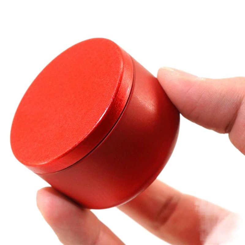 Маленькая круглая чайная упаковка металлический измельченный серебряный