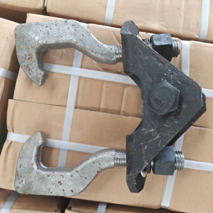 gancho de fijación de conexión ferroviaria ligera de mina de carbón gancho de fijación de mina de grúa monorril U gancho de galpón de grúa de mina monorril U