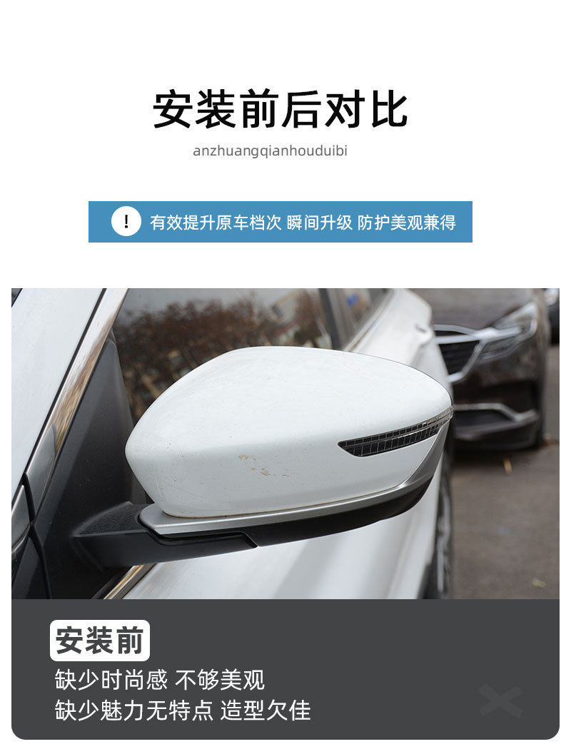 Suitable for Geely Binyue Niujiao rearview mirror cover modification reversing mirror cover protective shell appearance decoration accessories