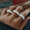 Clay, fashionable accessory stainless steel, ring, diamond encrusted, simple and elegant design
