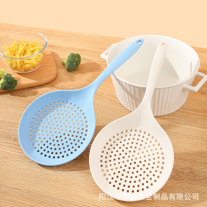 Colador grande de silicona para el hogar, colador de cercas de silicona de mango largo de grado alimenticio, colador de escurrir para fideos de cocina