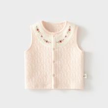 婴儿保暖马甲秋冬季宝宝夹棉背心儿童坎肩马夹新生儿纯棉护肚上衣
