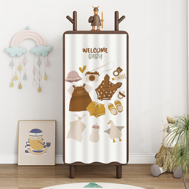 Cabinet Door Curtain Children's Fun Cartoon Wardrobe Blocking Curtain Cabinet Dust-proof Cloth Punch-free Slide Track Shoe Cabinet Curtain Bookcase Curtain Cabinet Door Curtain Children's Fun Cartoon Wardrobe Blocking Curtain Cabinet Dust-proof Cloth Punch-free Slide Track Shoe Cabinet Curtain Bookcase Curtain