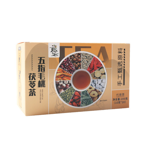 Five-fingered Peach Smilax Poria Tea Red Bean Coix Tea Wet Tea Coix Rice Healthy Girls Soak Water and Drink Independent Bags of Flower Tea Bags