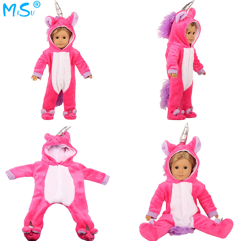 Mi Su nueva ropa de Niña Americana de 18 pulgadas ropa de traje de unicornio vestido de ropa de muñeca caliente transfronteriza