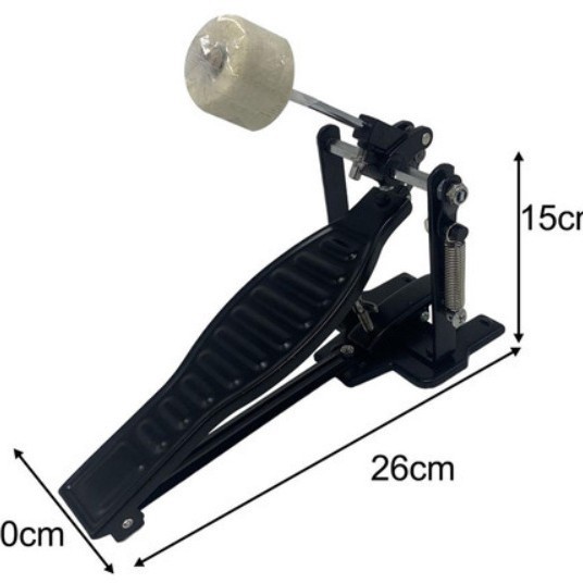 Tambor de piso de aleación de aluminio, soporte de martillo, pedal único, pie, pie, pie, pie, pie, pie, martillo, accesorios de tambor de jazz, pedal