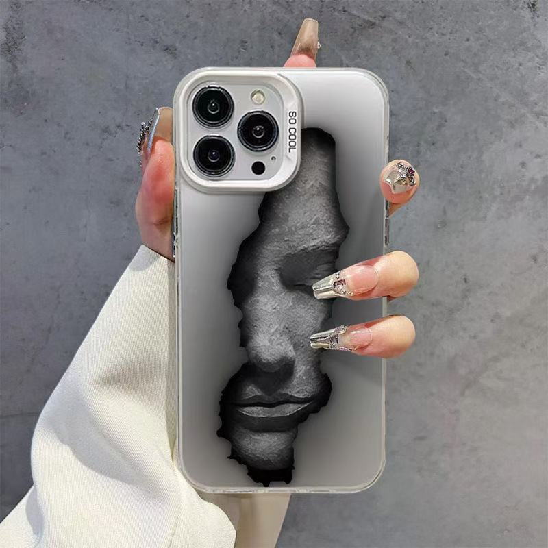 Nueva cara artística para iPhone 16 funda para teléfono móvil Apple 15promax/14 anti-caída 13pro12 Europa y América