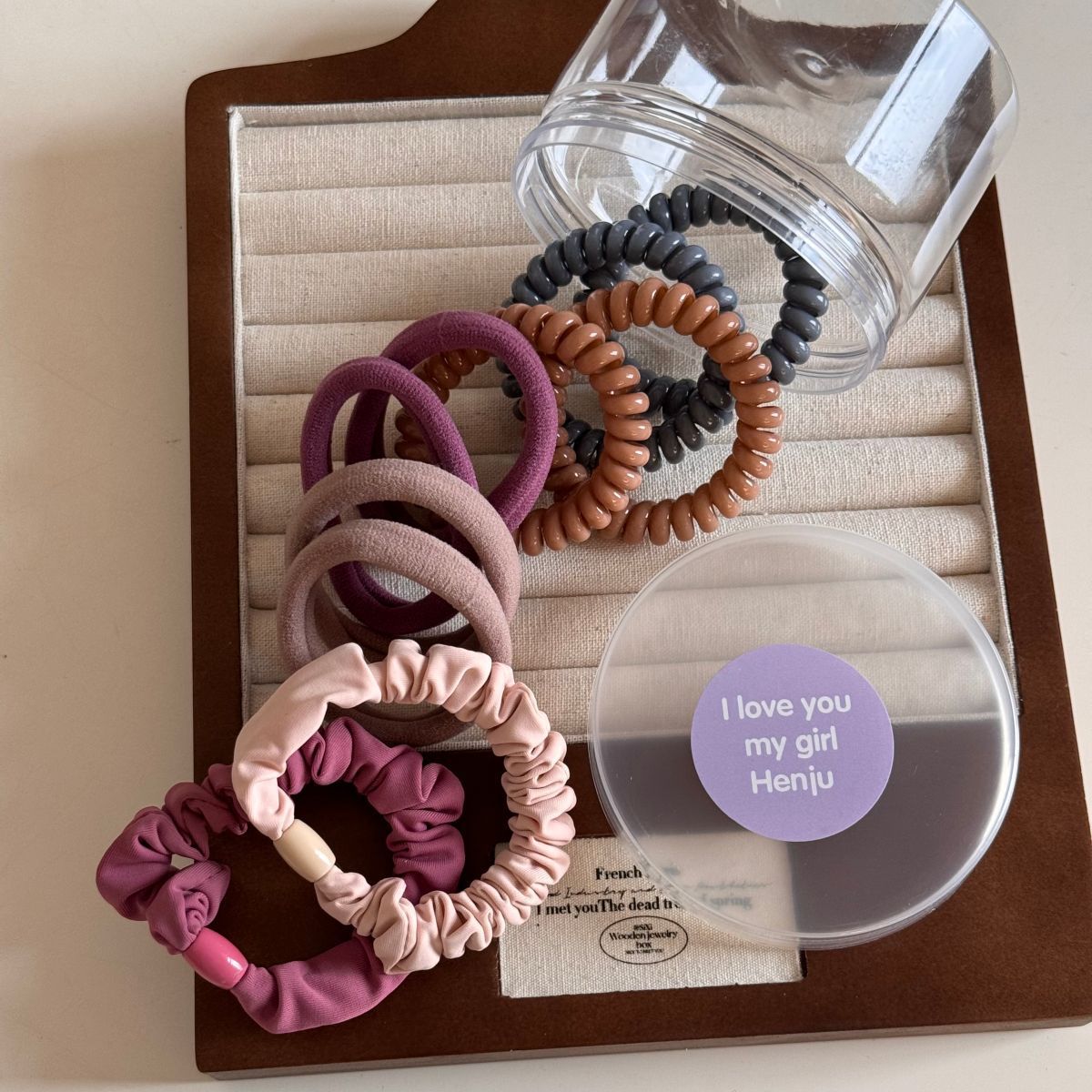 Diez piezas en caja simple doblado línea telefónica bobina de cabello 2024 nuevo versátil de alta elasticidad correa de correa duradera