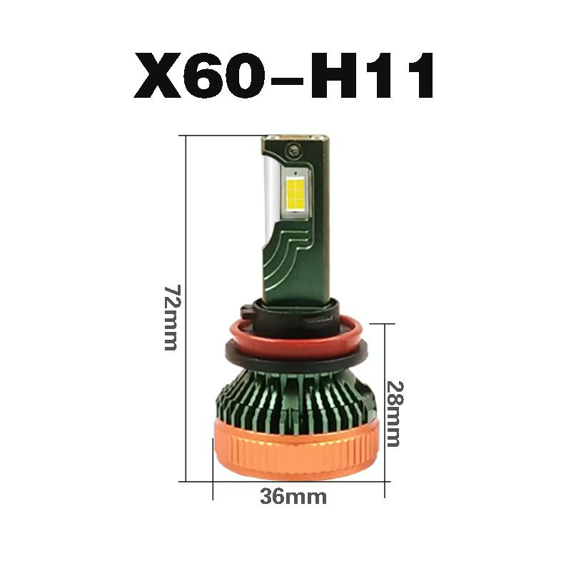 X60 decodificación incorporada rey LED faro de automóvil transformación de luz de enfoque de alto brillo 9005 9012