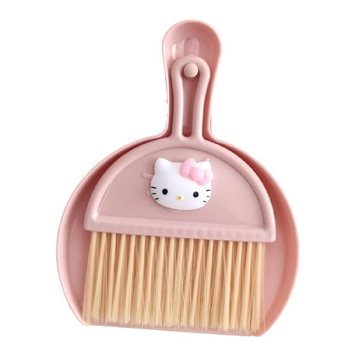 Children's desktop small broom and pan set household small broom internet celebrity mini plastic small handle soft hair combination student