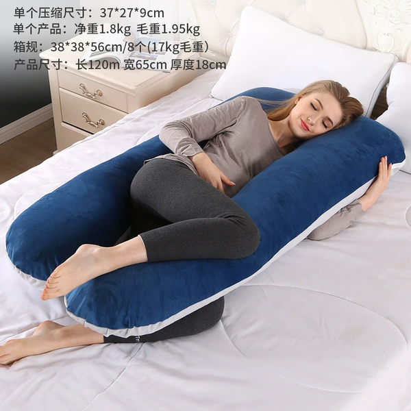 Crystal velvet double patch-navy blue light gray
