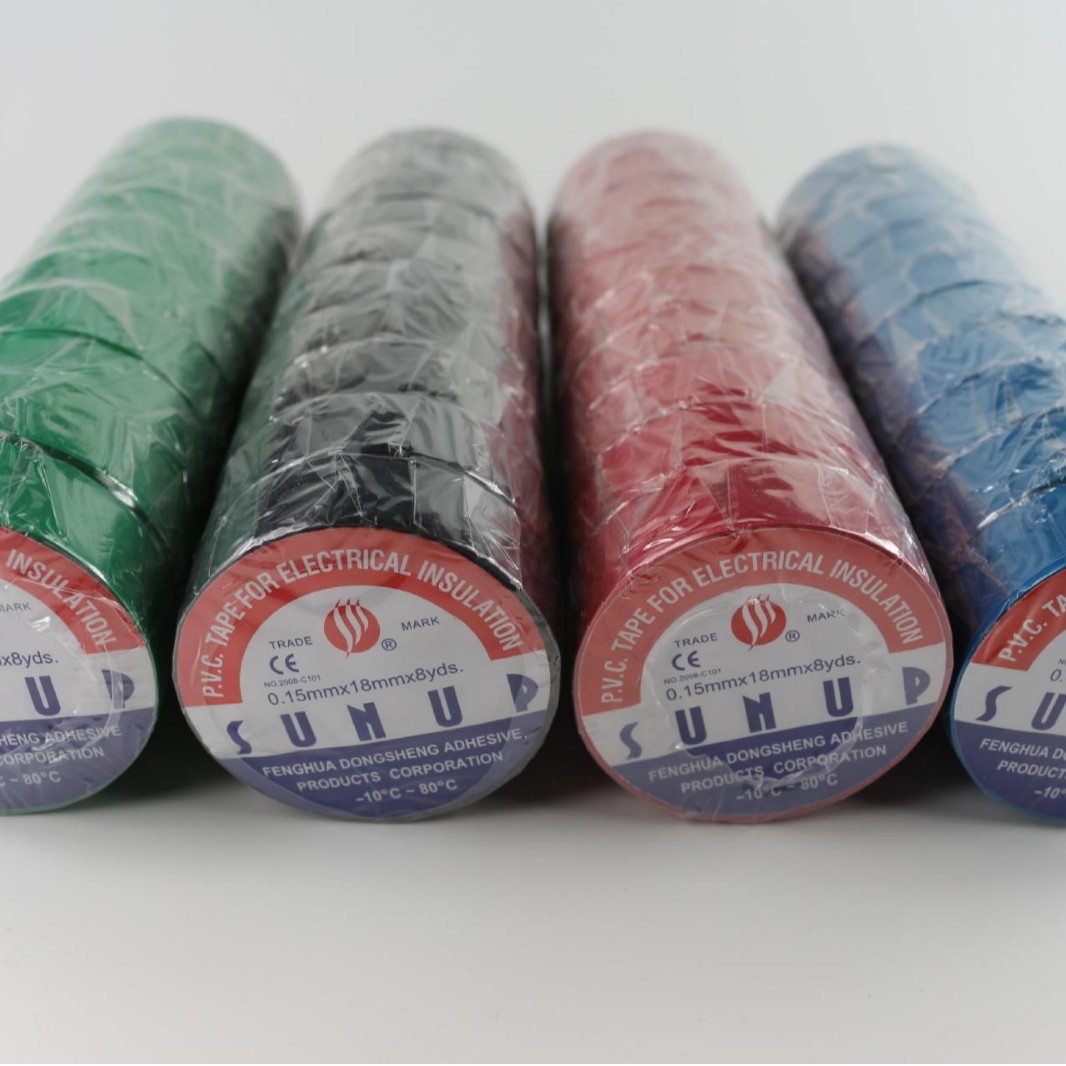 PVC电工绝缘胶布黑色电气电工胶带电工产品SUNUP厂家