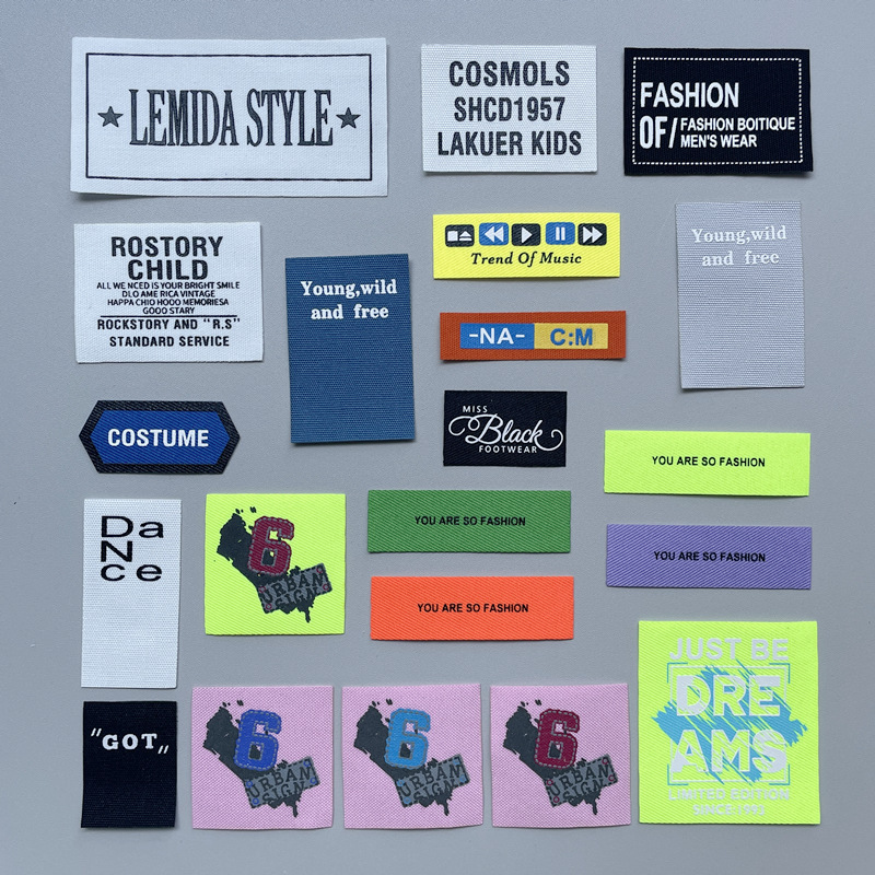 New Arrival Offset-Printed Letter & Smiley Face Series Apparel Accessories: Printed Fabric Labels for DIY Sewing, Patch Stickers, and Fabric Tags