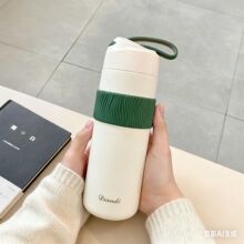 新款不锈钢水杯带茶漏便携男办公室户外杯子简约女高颜值保温杯