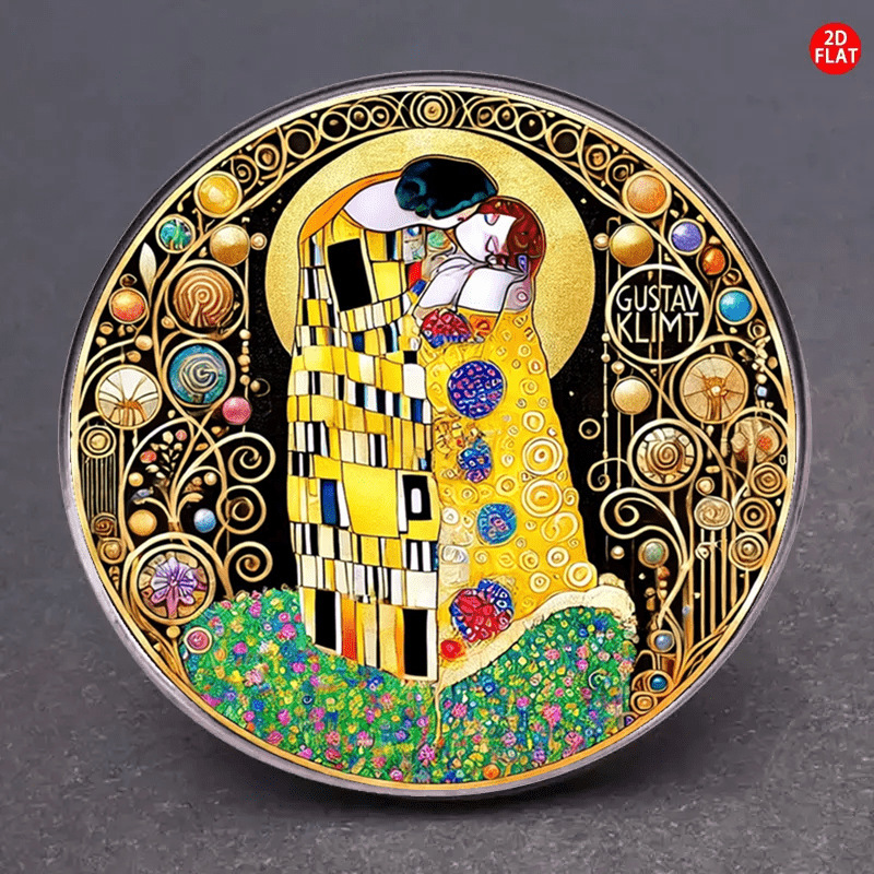 Cross-Border European and American Style Gustav Klimt's Kiss Exquisite Vintage Stainless Steel Brooch Unique Clothing Decoration Cross-Border European and American Style Gustav Klimt's Kiss Exquisite Vintage Stainless Steel Brooch Unique Clothing Decoration