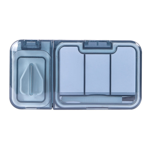 Medicine Box Portable Pill Cutter Medicine Box Dividing Box Emergency Business Trip Travel One-Week Divided Small Medicine Box Moisture-Proof