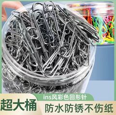 大型バレルペーパークリップ事務用品大型ファイルマカロンカラーペーパークリップ収納文具スイングピン卸売
