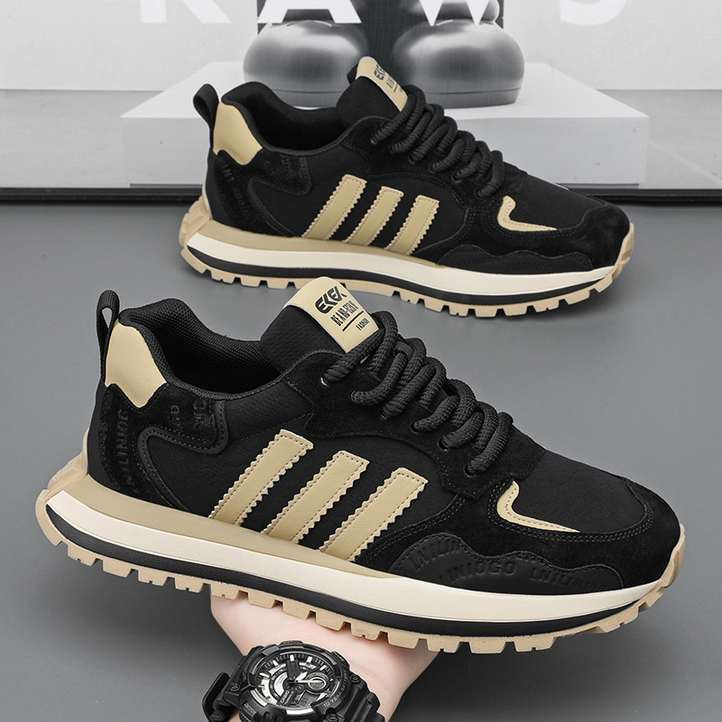 2025 nuevos zapatos de primavera para hombre moda todo fósforo cómodo tendencia casual suela gruesa retro zapatos deportivos para correr zapatos de papá