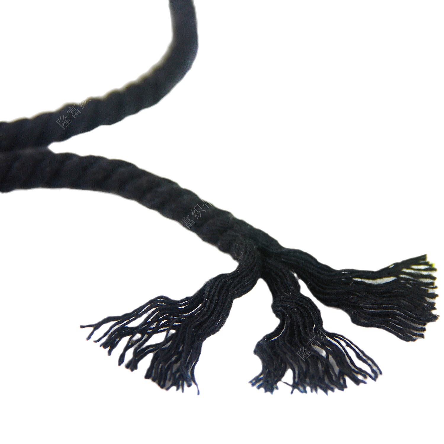 Hand-woven rope 3-strand thick cotton thread store decoration decoration 1 cm 0.5-20mm white black three-strand cotton rope