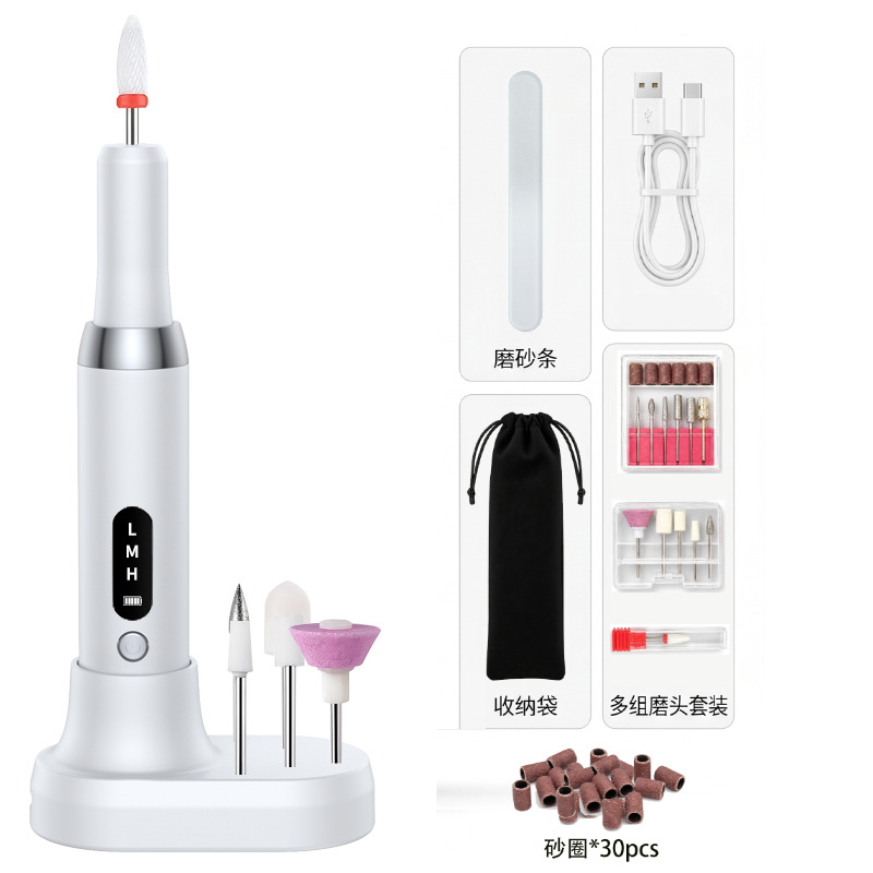 Yuqiu hogar amoladora de uñas eléctrica instrumento de belleza de uñas manicura portátil pluma de molienda máquina de molienda inalámbrica pequeña pluma de molienda