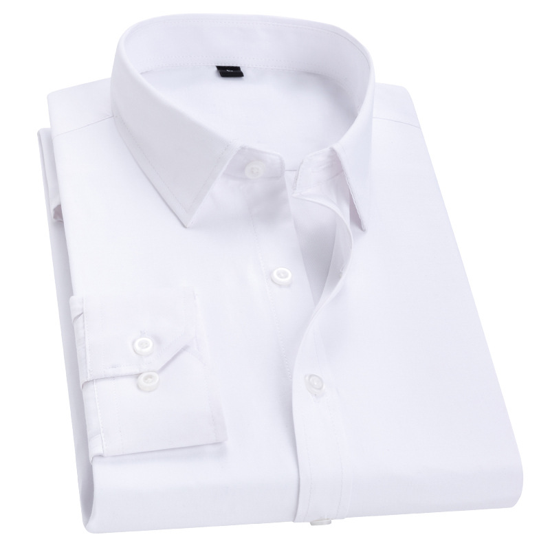 Primavera y otoño camisa blanca de manga larga de los hombres de negocios de moda delgada estilo coreano camisa guapo ropa formal profesional camisa de los hombres de moda