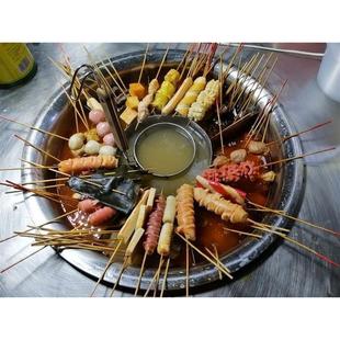 Chuanchuan Plaid Braised Stall Thickeneded Large Separated Oden Cooking Multi-Compartment Commercial Pot Multi-Grids Malatang Weidong