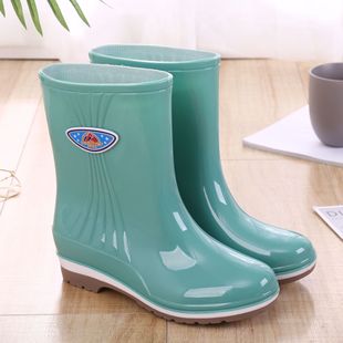 Korean version of short rain boots women's water boots rain boots fashion waterproof shoes foreign trade kitchen non-slip rubber shoes work overshoes summer