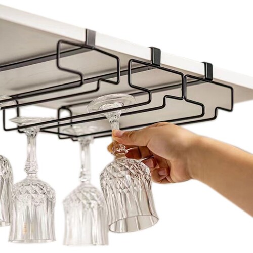 No punching wine cabinet red wine glass holder hanging hanging wine glass storage rack cup holder wine cabinet no punching red wine glass holder