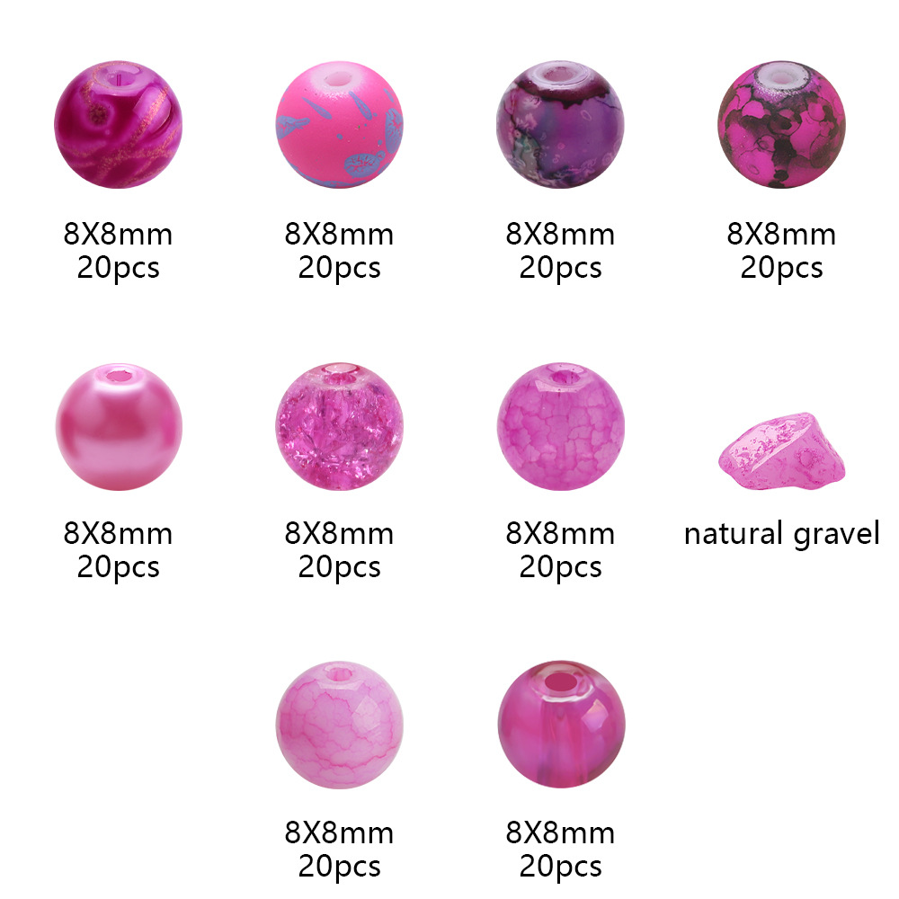 185g Weight Beads Jewelry Making Type Diameter 8mm Jewelry Making Size DIY Jewelry Accessories Classification 1 Set Quantity Glass Material Irregular, Round Pattern Plating Design Simple Style Style 1 Set Diameter 8mm Glass Irregular Round DIY Jewelry Accessories Beads 24