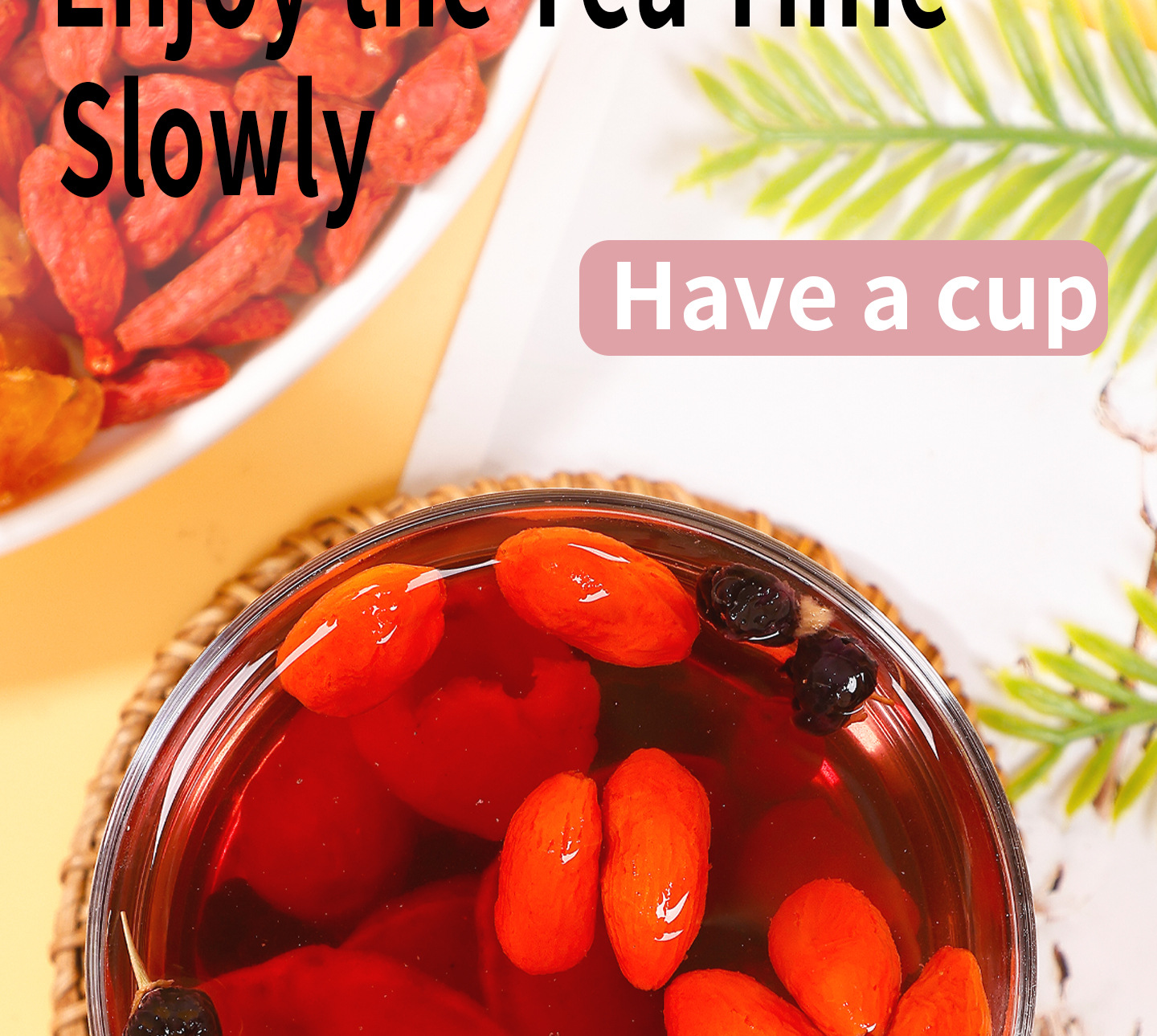 Ginseng Black Goji Mulberry Red Date Longan Wellness Tea Bags 25 Pack Sugar Free Herbal Tea preparation