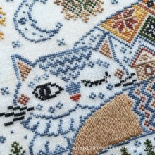 �羳Winter Town Cat Cross Stitch Kit����С�؈��ʮ�ֽ��׼�