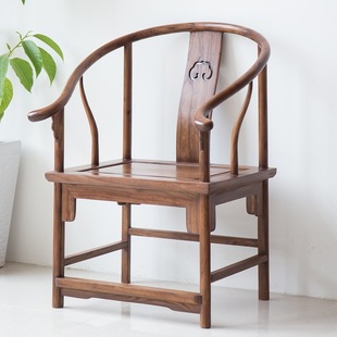 Elm chair living room chair antique furniture leisure chair Chinese style comb back chair single old-fashioned back dining chair