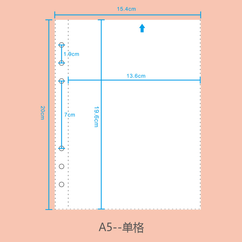 A5 reemplazo de álbum de hojas sueltas colección de bolsa de almacenamiento de tarjeta pequeña estrella de 3 pulgadas y 5 pulgadas 4-grid High transparente 6-hole bolsa de álbum de hojas sueltas