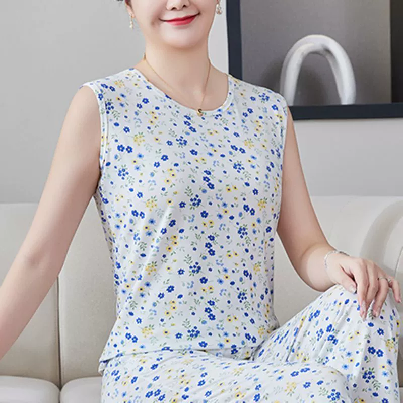 Пожилая мама жилет с рукавами для пожилых людей нижнее белье модал хлопковый жилет для женщин среднего и пожилого возраста с широкими плечами пожилой жилет