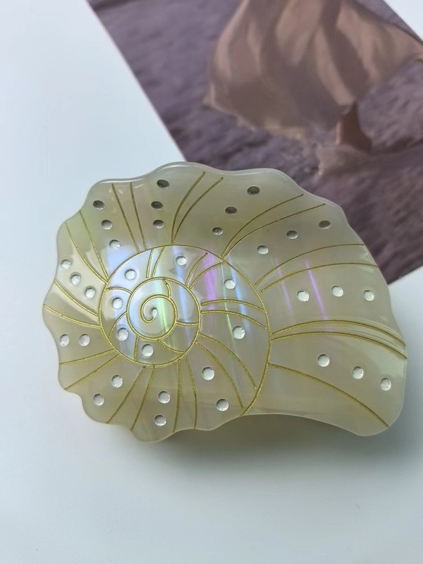 锌琦发饰海洋系列鲨鱼贝壳抓夹高级感动物海龟醋酸发夹企鹅鲨鱼夹|undefined