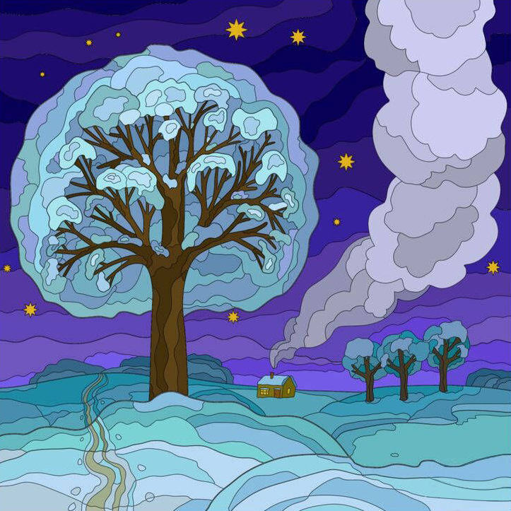 DIY Digital Oil Painting Kidsren's Landscape Fun Decorative Painting 40X40 50X50 Cross-Border DIY Painting