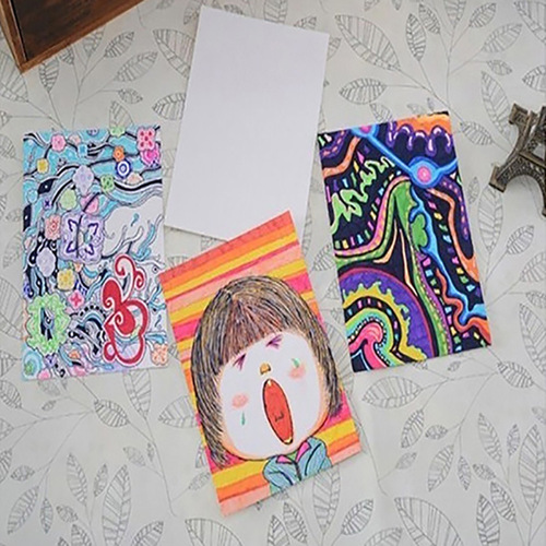 Thick kraft hard cardboard handmade creative DIY small card blank postcard kraft bookmark graffiti painting paper