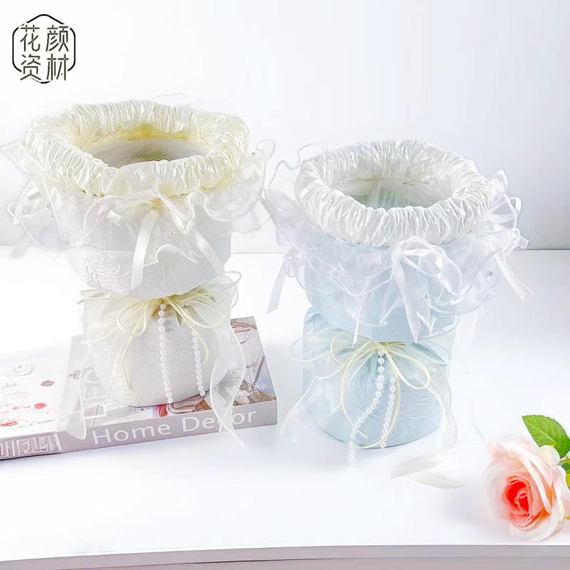 七夕情人节公主风花束成品花壳免包DIY插花材料零食水果鲜花包装|undefined