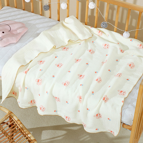 4-layer baby bath towel ins pure cotton gauze newborn baby summer thin absorbent bath bag single quilt baby bath towel