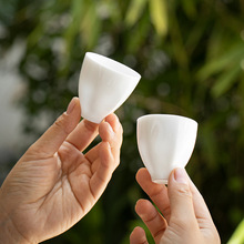 功夫茶杯品茗杯陶瓷单杯套装德化白瓷主人杯日式玉瓷喝茶碗小茶杯