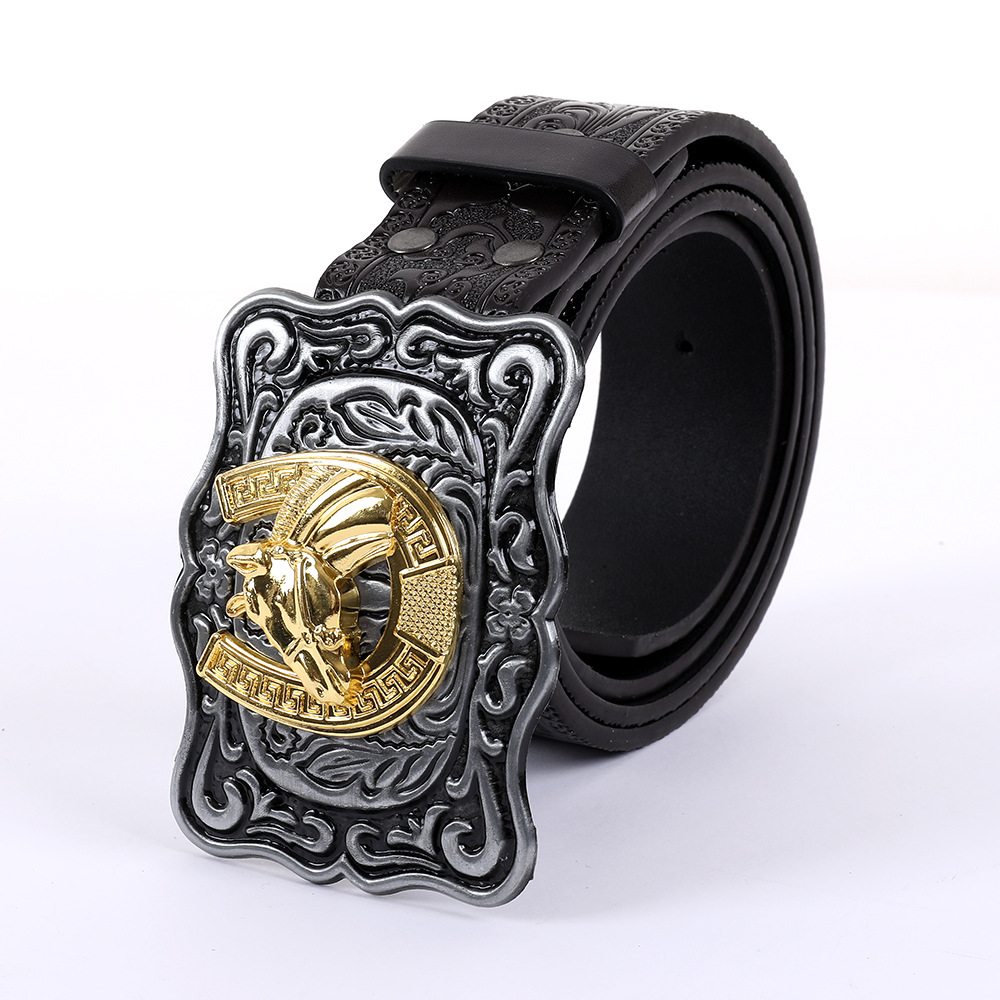 Relieve tridimensional hebilla de tendencia de hebilla de estilo múltiple para usar con accesorios de cinturón vaquero occidental personalidad cinturón de estilo retro