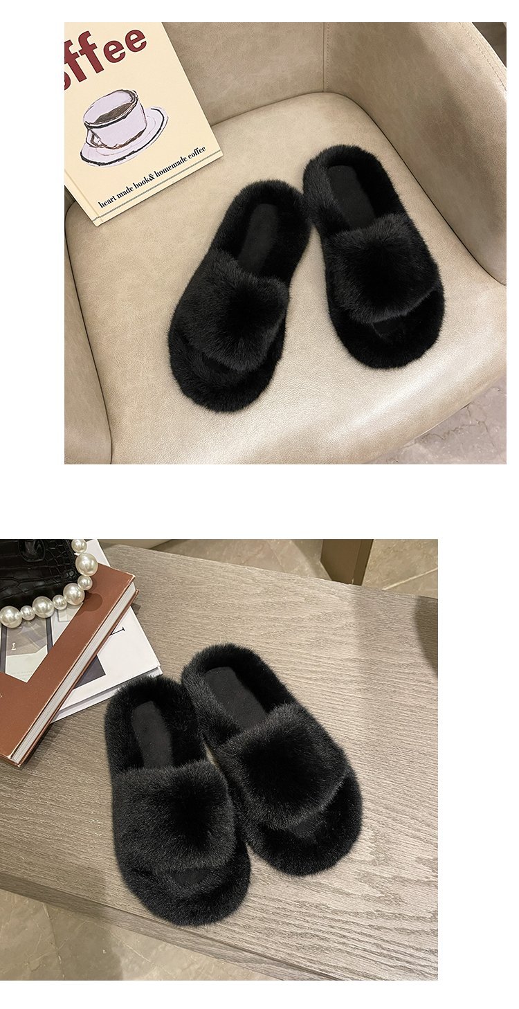 Thick-Soled Wool Slippers NSDFX81611