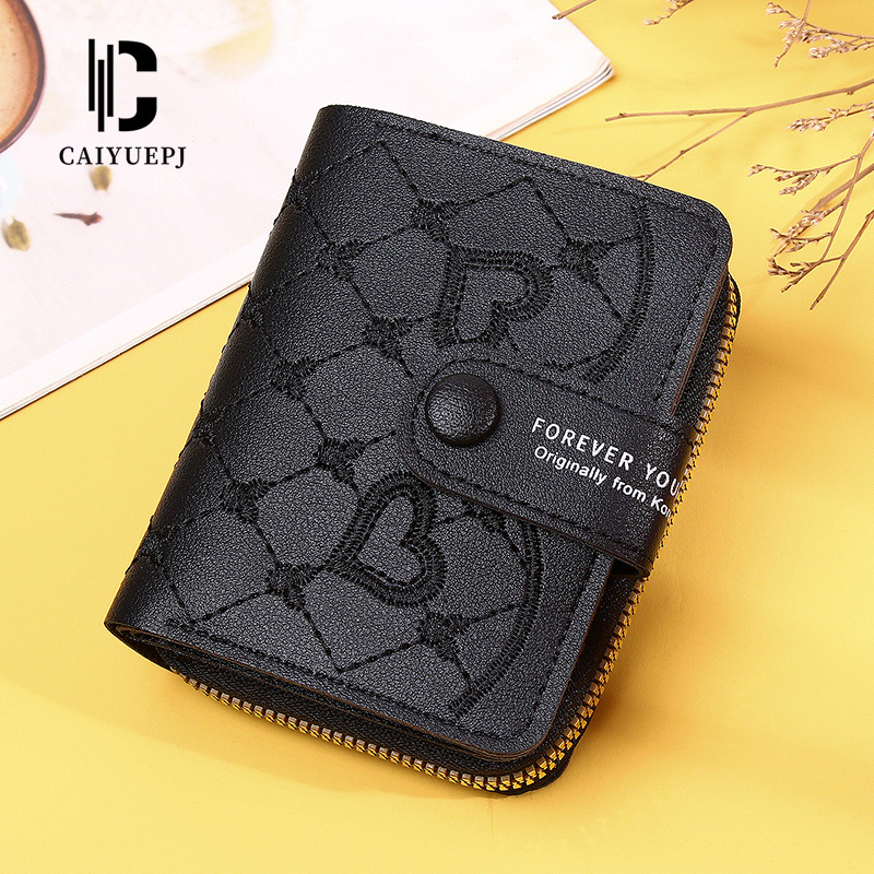 52g Weight Polyester Lining Material Zipper, Hidden Buckle Closure Type Small Wallets Bags Type 1 Piece Quantity Holiday, Daily Occasion Pu Leather Material Heart Shape, Solid Color Pattern All Seasons Season Women's Gender Simple Style Style Square Shape Women's Heart Shape Solid Color Pu Leather Zipper Hidden Buckle Wallets 5