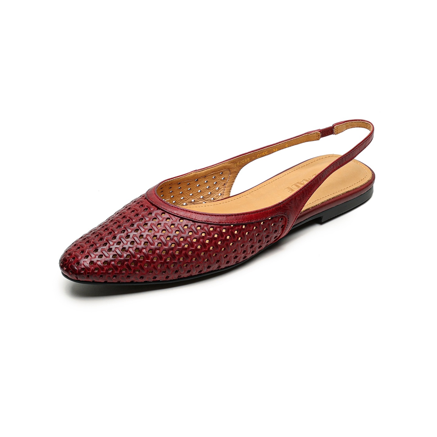Sandal nữ da bò mũi kín quai sau đế bệt phong cách Hàn Quốc — đen chi tiết 28