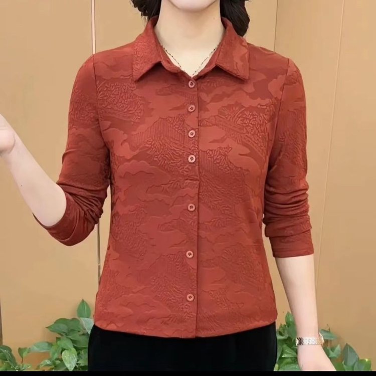 秋の新型女性tシャツ長袖ファッション気質シャツ女性は肉を隠して痩せている|undefined