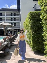2025春季度假风防晒微透长袖衬衫女夏季新款小众宽松显瘦薄款上衣